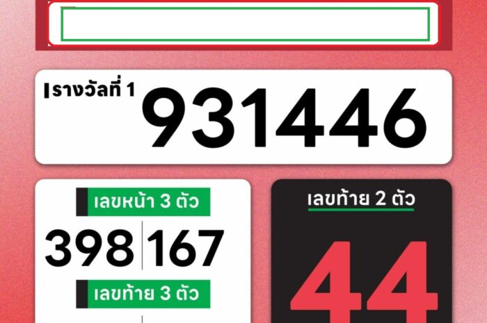 Live การออกสลากกินแบ่งรัฐบาล งวดวันที่ 16 ธันวาคม 2566