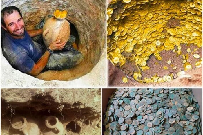 After three nights of sleeping in place to protect his treasure, the man changed his life when he discovered a huge treasure of 22,000 ancient Roman coins 1,500 years old