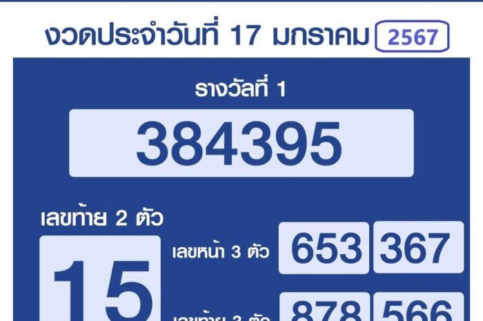 🛑Live การออกสลากกินแบ่งรัฐบาล งวดวันที่ 17 มกราคม 2567