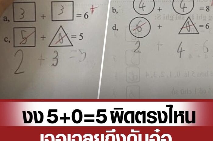 แม่เวียดนามฉุน ลูกคิดเลข 5+0 = 5 ผิดตรงไหน ครูขีดฆ่า เจอเฉลยถึงกับอ๋อ