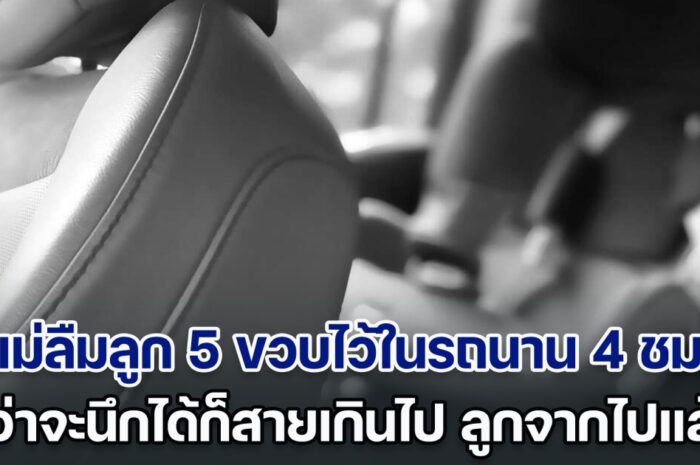 สลดซ้ำซาก! แม่ลืมลูก 5 ขวบไว้ในรถนาน 4 ชั่วโมง สามีโทรมาถึงจำได้ แพทย์สุดยื้อ แต่ช่วยไม่ทัน (ตปท.)