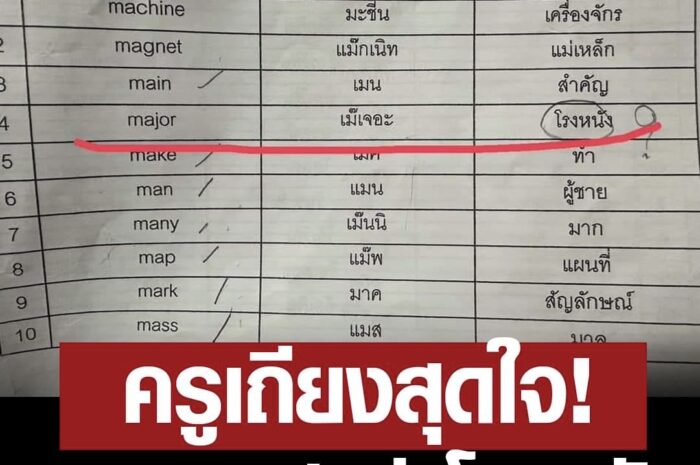 ไวรัลถกสนั่น! ผู้ปกครองแย้ง บทเรียนผิด เจอครูเถียงสุดใจ ‘Major’ แปลว่า ‘โรงหนัง’