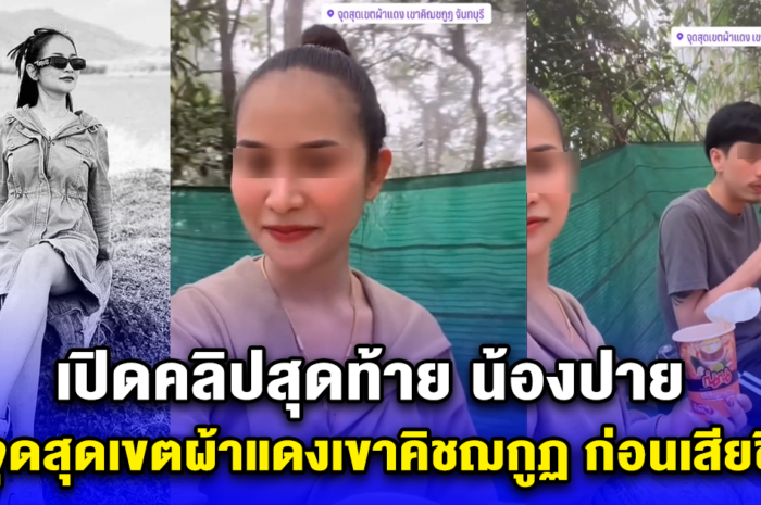 เปิดคลิปสุดท้าย น้องปาย อยู่จุดสุดเขตผ้าแดงเขาคิชฌกูฏ ก่อนเสียชีวิต