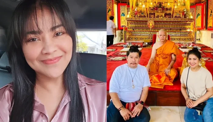 ตั๊กศิริพร สุดภูมิใจ น้องโป้ง ลูกชาย นุ้ย เชิญยิ้ม ปรงผมบวชแล้ว