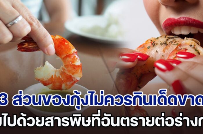 เตือนแล้วนะ! 3 ส่วนของกุ้งไม่ควรกินเด็ดขาด เต็มไปด้วยสารพิษที่อันตรายต่อร่างกาย